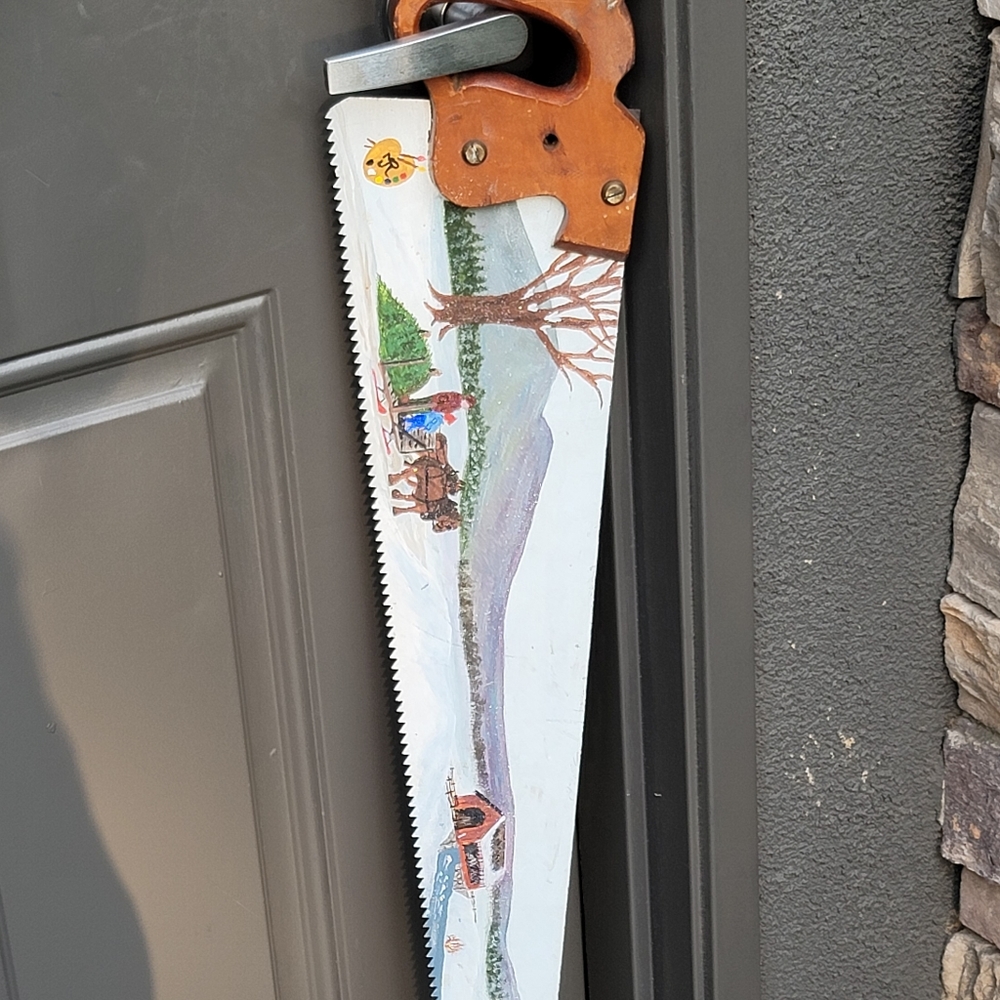 Vtg 1994 Custom Painted Saw 29.5"